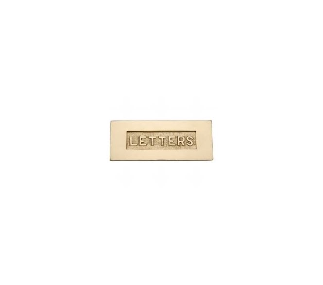 Heritage Brass V845 Embossed Letter Plate - Polished Brass