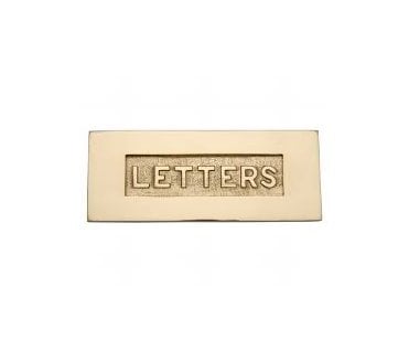 Heritage Brass V845 Embossed Letter Plate - Polished Brass