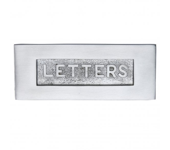 Heritage Brass V845 Embossed Letter Plate - Satin Chrome