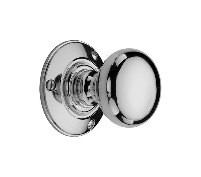 Heritage Brass V876-PC Chester Mortice Knobs on Rose - Polished Chrome