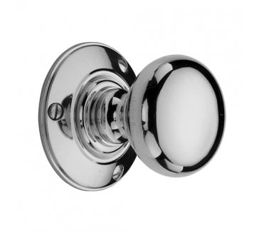 Heritage Brass V876-PC Chester Mortice Knobs on Rose - Polished Chrome