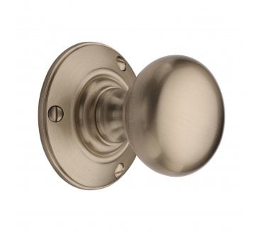 Heritage Brass V876-SN Chester Mortice Knobs on Rose - Satin Nickel