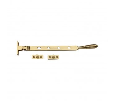 Heritage Brass V892 Reeded-End Casement Stay - Polished Brass