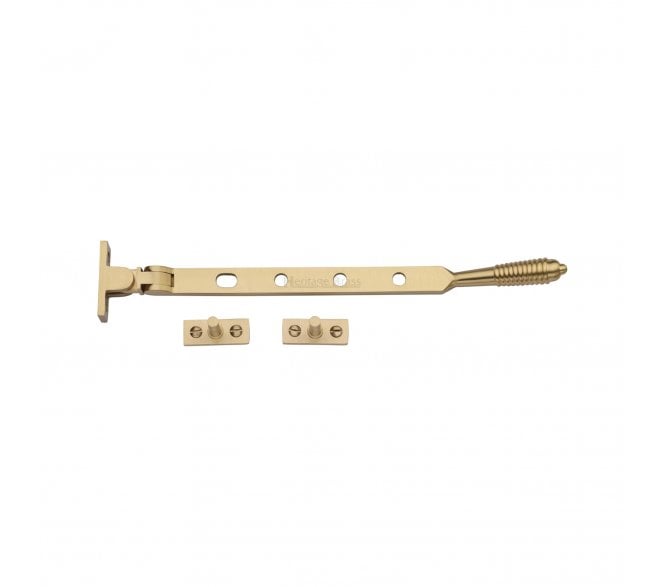 Heritage Brass V892 Reeded-End Casement Stay - Satin Brass