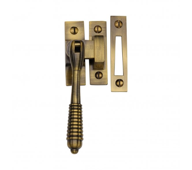 Heritage Brass V894 Reeded-End Casement Fastener - Antique Brass