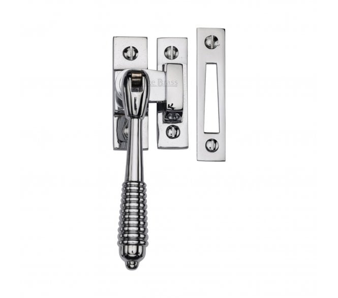 Heritage Brass V894 Reeded-End Casement Fastener - Polished Chrome