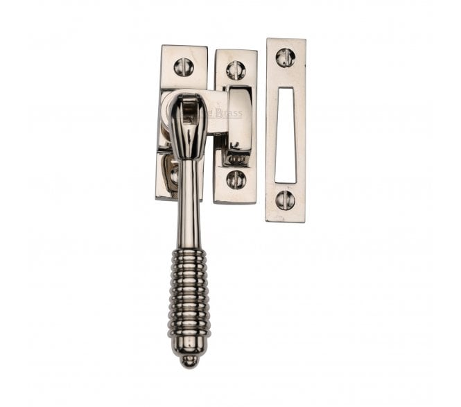 Heritage Brass V894 Reeded-End Casement Fastener - Polished Nickel
