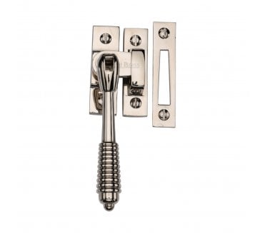 Heritage Brass V894 Reeded-End Casement Fastener - Polished Nickel
