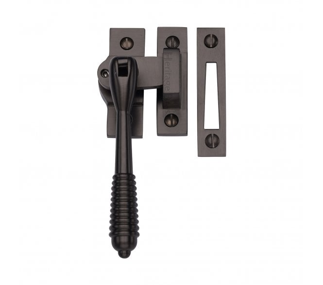 Heritage Brass V894L Reeded-End Casement Fastener (Lockable) - Matt Bronze