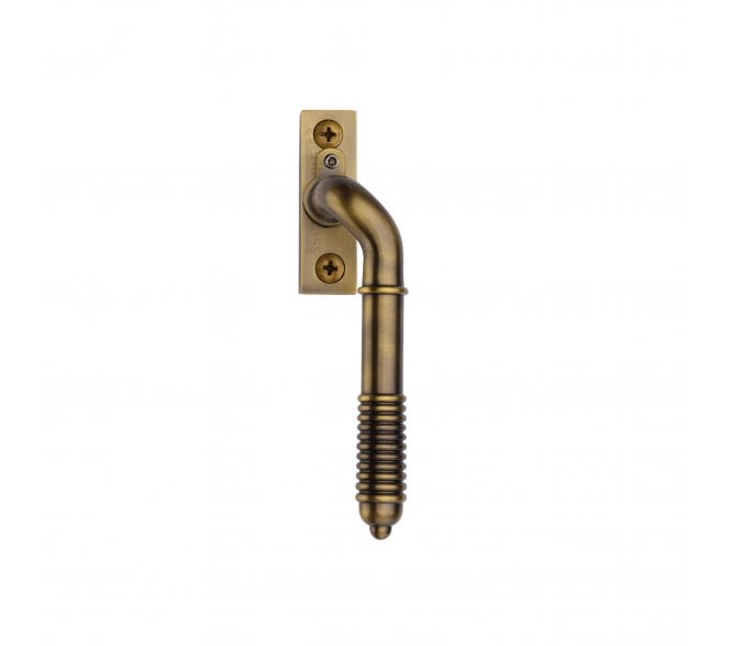 Heritage Brass V895L Reeded End Espag. Fastener (Lockable) - Antique Brass