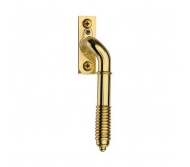 Heritage Brass V895L Reeded End Espag. Fastener (Lockable) - Polished Brass