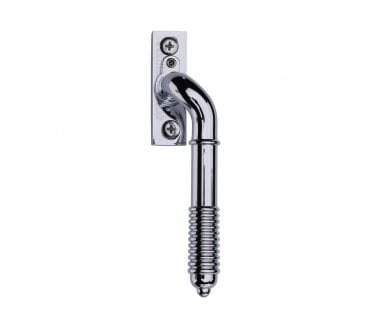 Heritage Brass V895L Reeded End Espag. Fastener (Lockable) - Polished Chrome