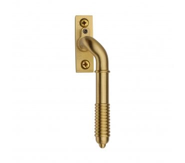 Heritage Brass V895L Reeded End Espag. Fastener (Lockable) - Satin Brass