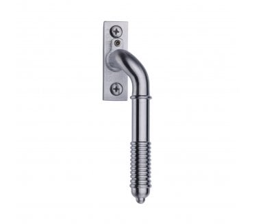 Heritage Brass V895L Reeded End Espag. Fastener (Lockable) - Satin Chrome