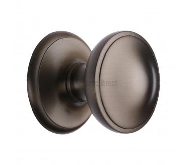 Heritage Brass V900 Round Centre Door Knob - Matt Bronze