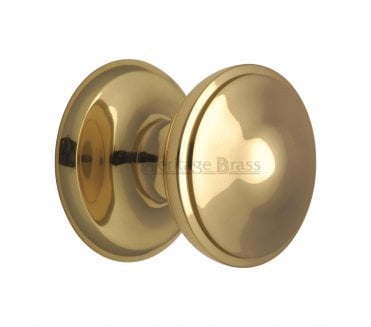 Heritage Brass V900 Round Centre Door Knob - Polished Brass
