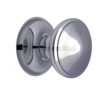 Heritage Brass V900 Round Centre Door Knob - Polished Chrome