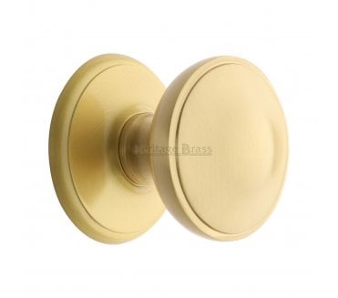 Heritage Brass V900 Round Centre Door Knob - Satin Brass