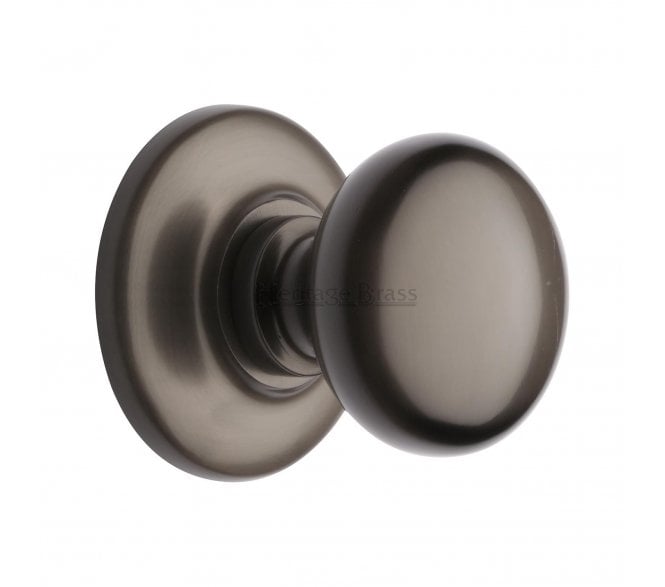 Heritage Brass V901 Mushroom Centre Door Knob - Matt Bronze