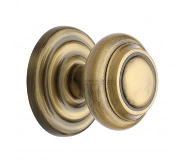 Heritage Brass V905 Contoured Centre Door Knob - Antique Brass