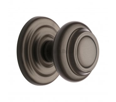 Heritage Brass V905 Contoured Centre Door Knob - Matt Bronze