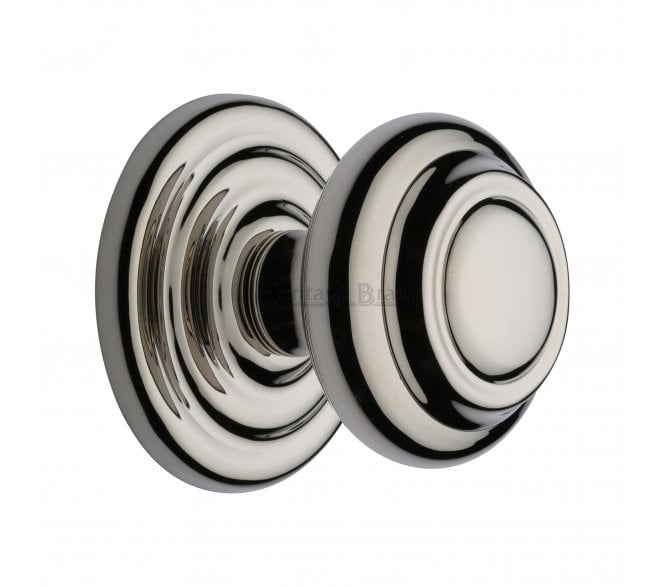 Heritage Brass V905 Contoured Centre Door Knob - Polished Nickel