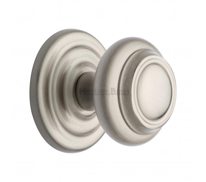 Heritage Brass V905 Contoured Centre Door Knob - Satin Nickel
