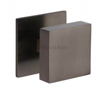 Heritage Brass V908 Square Centre Door Knob - Matt Bronze