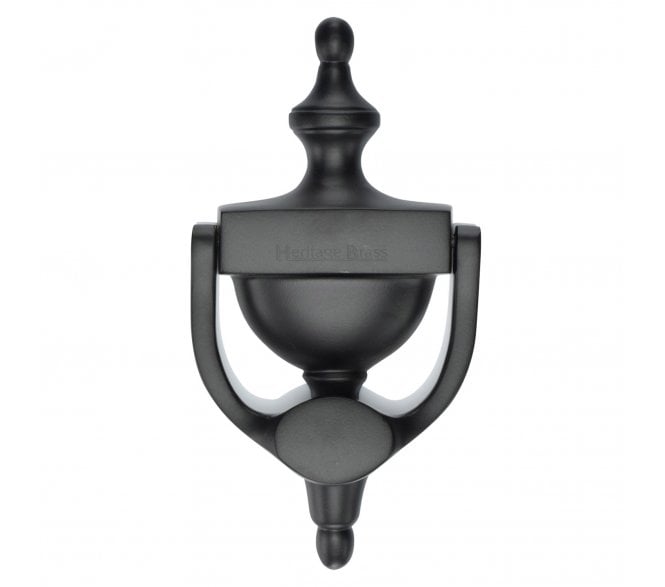 Heritage Brass V910 Urn Door Knocker - 195mm - Matt Black