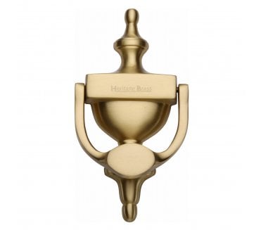 Heritage Brass V910 Victorian Urn Door Knocker 195mm - Satin Brass