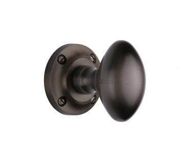Heritage Brass V960 Oval Mortice Door Knobs - Matt Bronze