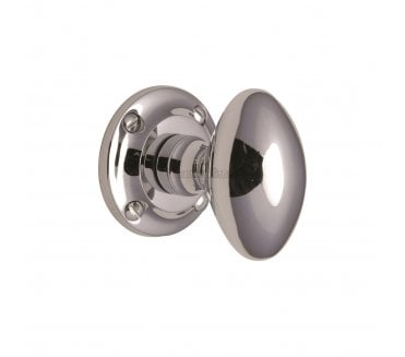 Heritage Brass V960 Oval Mortice Door Knobs - Polished Chrome