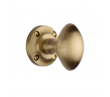Heritage Brass V960 Oval Mortice Door Knobs - Satin Brass