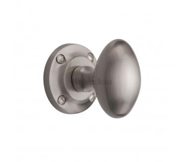 Heritage Brass V960 Oval Mortice Door Knobs - Satin Nickel