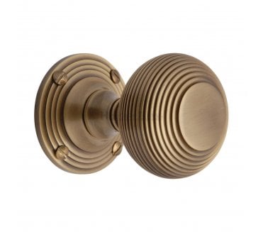 Heritage Brass V971-AT Beehive Mortice Knobs - Antique Brass