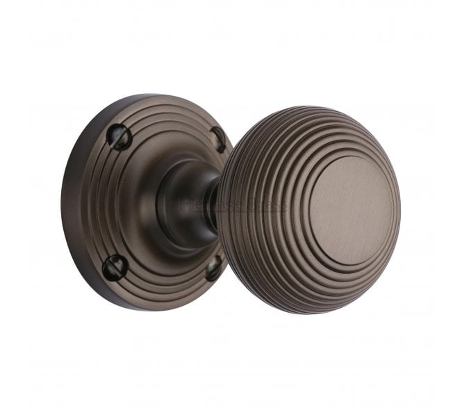 Heritage Brass V971-MB Beehive Mortice Knobs - Matt Bronze