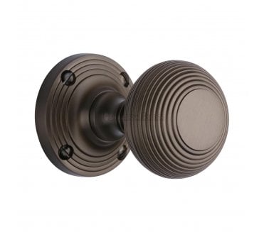 Heritage Brass V971-MB Beehive Mortice Knobs - Matt Bronze