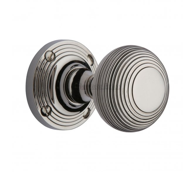 Heritage Brass V971-PNF Beehive Mortice Knobs - Polished Nickel