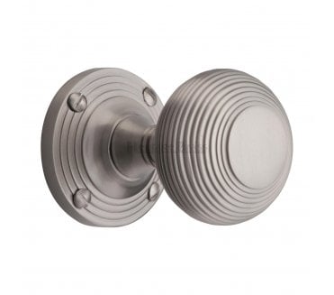 Heritage Brass V971-SN Beehive Mortice Knobs - Satin Nickel