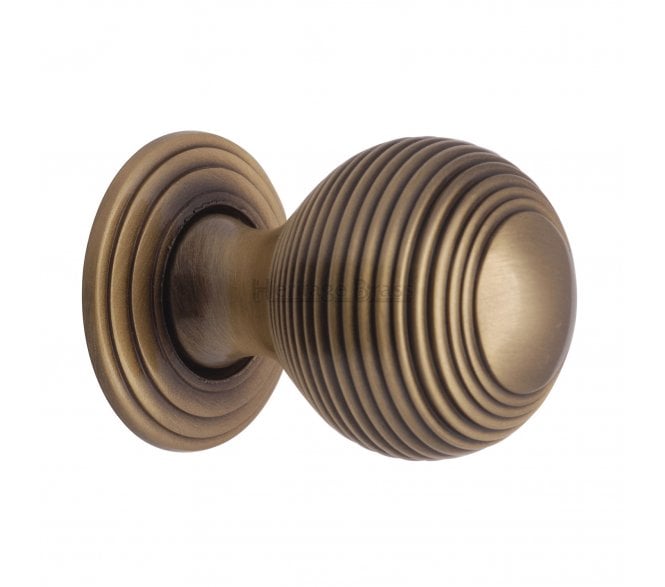 Heritage Brass V973 Beehive Cabinet Knobs - Antique Brass