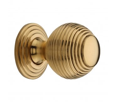 Heritage Brass V973 Beehive Cabinet Knobs - Unlacquered Brass