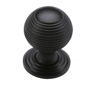 Heritage Brass V973 Reeded Cabinet Knobs - Matt Black