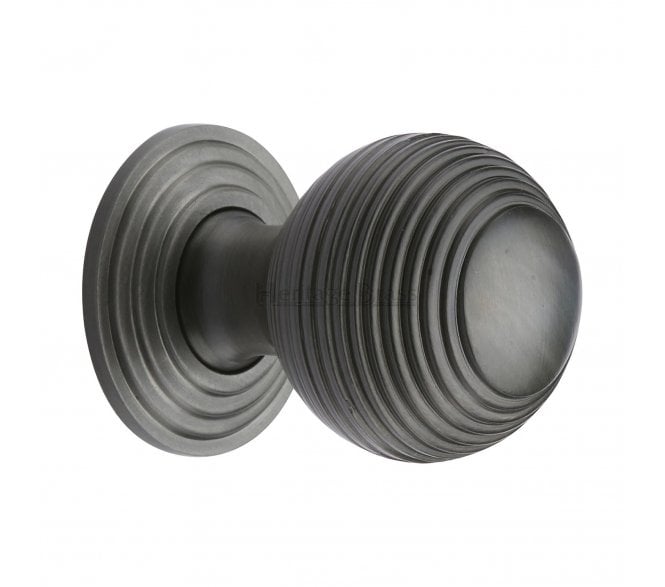 Heritage Brass V973 Reeded Cabinet Knobs - Matt Bronze