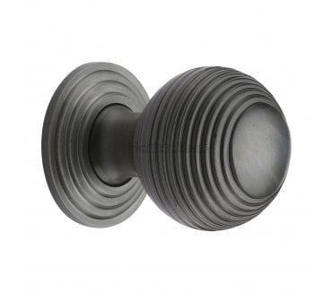Heritage Brass V973 Reeded Cabinet Knobs - Matt Bronze
