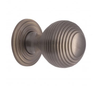 Heritage Brass V973 Reeded Cabinet Knobs - Satin Nickel