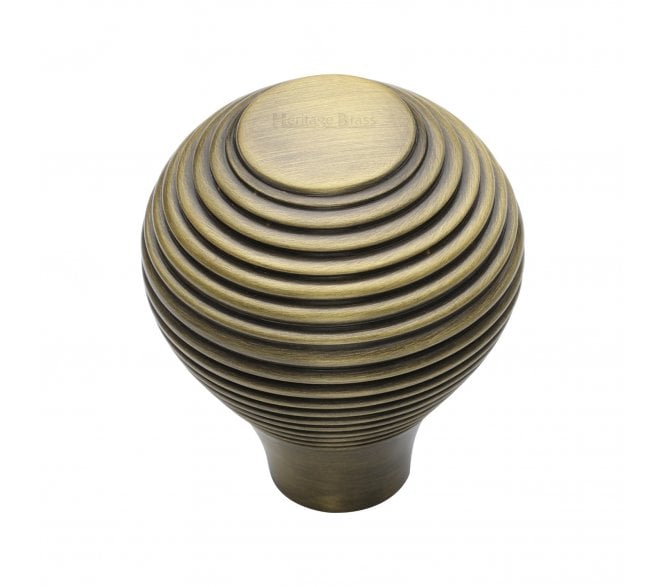 Heritage Brass V974 Beehive Cabinet Knobs - Antique Brass