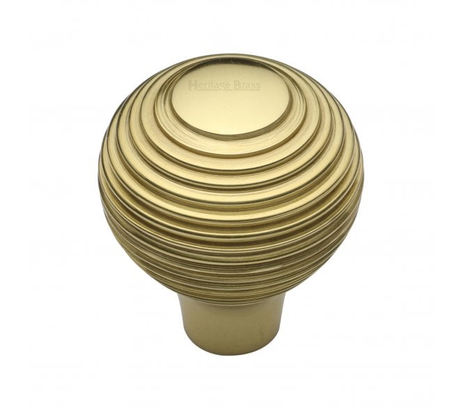 Heritage Brass V974 Beehive Cabinet Knobs - Polished Brass