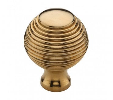 Heritage Brass V974 Reeded Cabinet Knobs - Unlacquered Brass