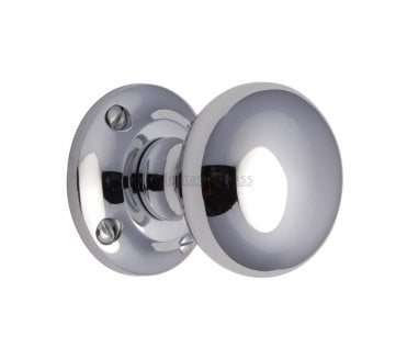 Heritage Brass V980 Mushroom Mortice Knobs - Polished Chrome
