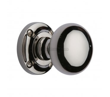 Heritage Brass V980 Mushroom Mortice Knobs - Polished Nickel